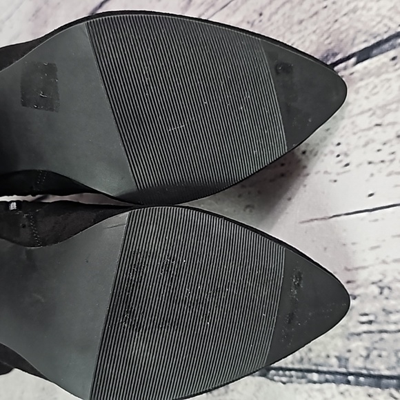 NWB Wild Pair Bravy Microsuede Over The Knee Boots Black size 6 - Picture 7 of 9